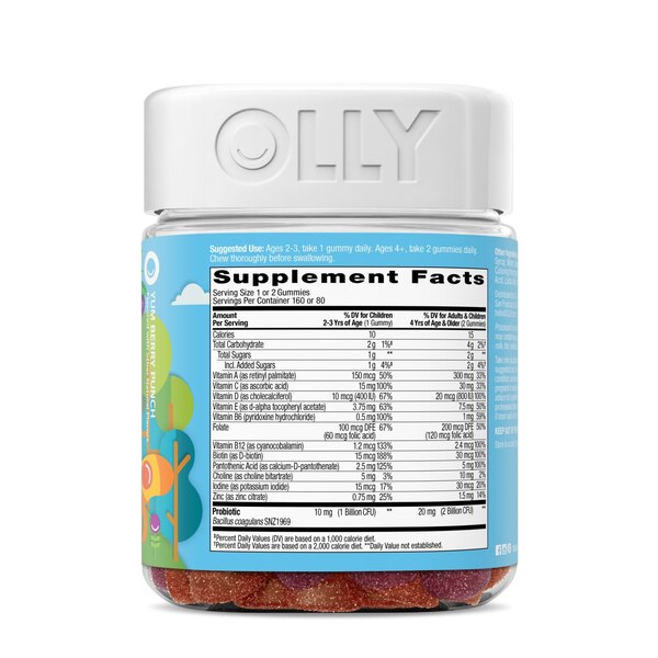 OLLY Kids Multi & Probiotic Gummies