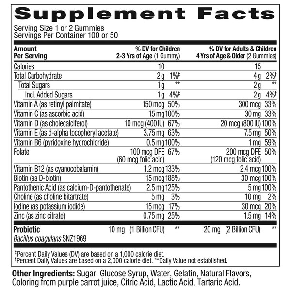 OLLY Kids Multi & Probiotic Gummies