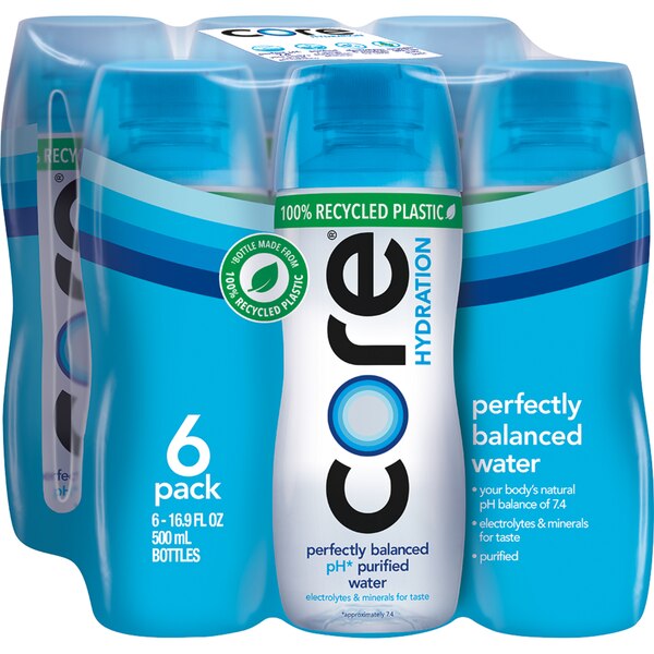 Core Hydration Perfectly Balanced Water, 16.9 OZ Bottles, 6 CT