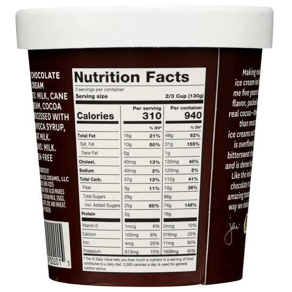 Jeni's Spendid Ice Creams Darkest Chocolate, 16 oz