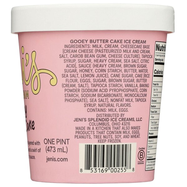 Jeni's Spendid Ice Creams Gooey Butter Cake, 16 oz