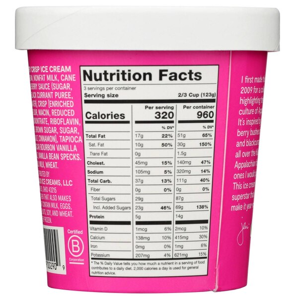 Jeni's Splendid Ice Creams Brambleberry Crisp, 16 oz