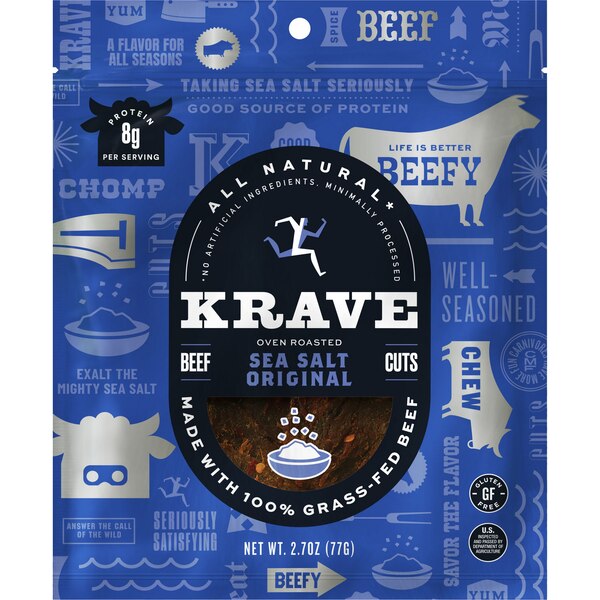 KRAVE Gourmet Beef Cuts, Sea Salt Flavor, 2.7 oz
