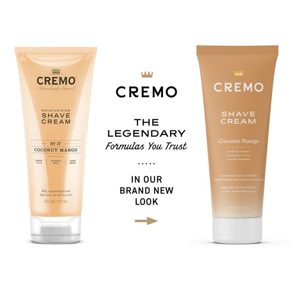 Cremo Moisturizing Shave Cream, Coconut Mango, 6 OZ