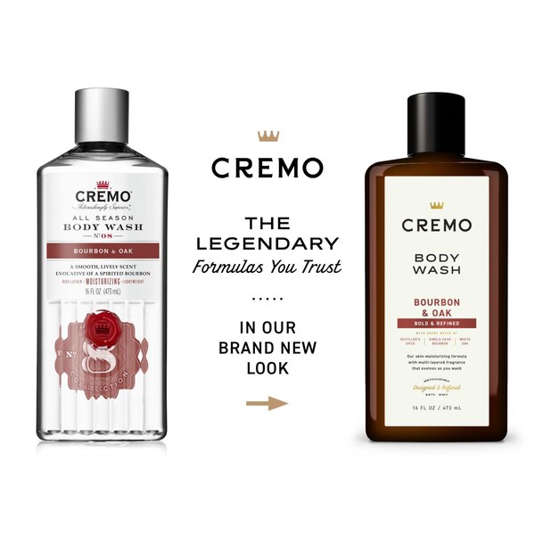 Cremo Body Wash Bourbon & Oak, 16 OZ