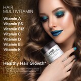 Codeage Hair Vitamins, Biotin 10000mcg, Keratin, Collagen, Zinc, Multivitamin Supplement, 120 CT, thumbnail image