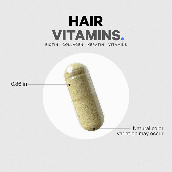 Codeage Hair Vitamins, Biotin 10000mcg, Keratin, Collagen, Zinc, Multivitamin Supplement, 120 CT