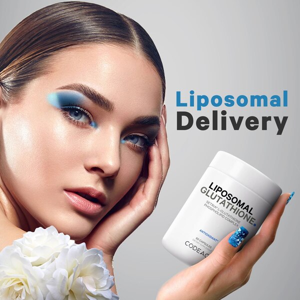 Codeage Liposomal Glutathione, Setria L Glutathione Capsules, Phospholipids, Vegan, Non-GMO, 60 CT