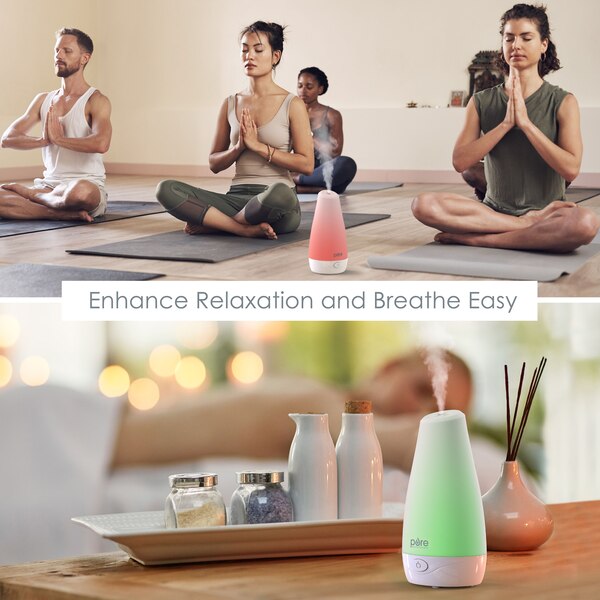 Pure Enrichment PureSpa Essential Oil Diffuser with Color-Changing Light, 100ml Water Tank