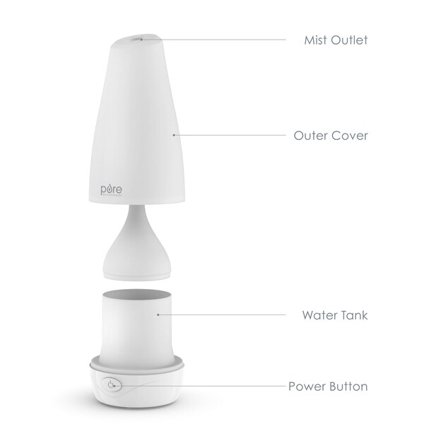 Pure Enrichment PureSpa Essential Oil Diffuser with Color-Changing Light, 100ml Water Tank