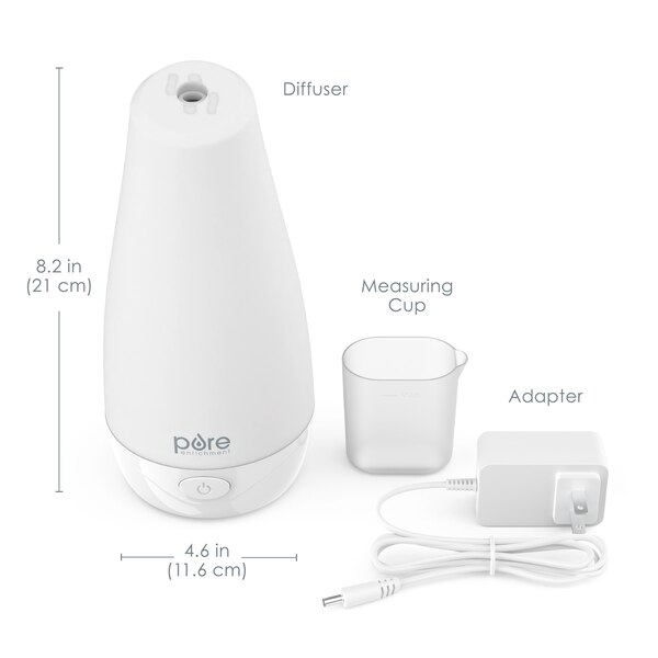 Pure Enrichment PureSpa Essential Oil Diffuser with Color-Changing Light, 100ml Water Tank