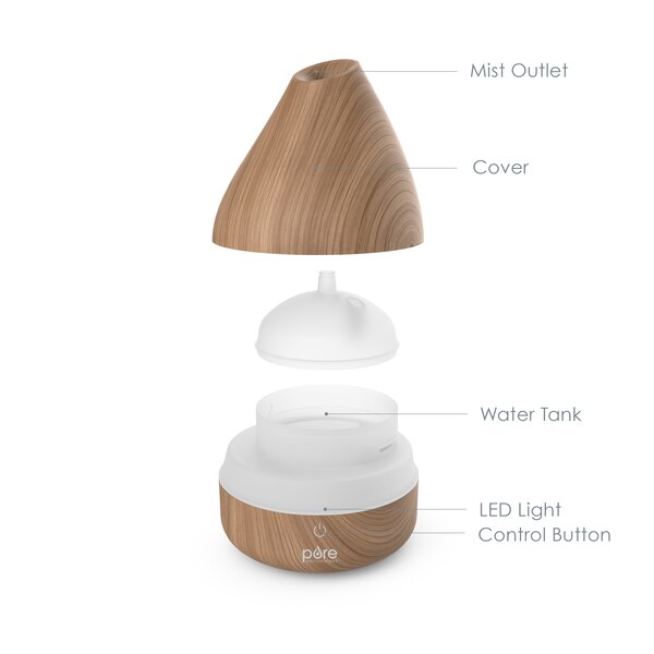 Pure Enrichment PureSpa Natural Aromatherapy Oil Diffuser, Natural