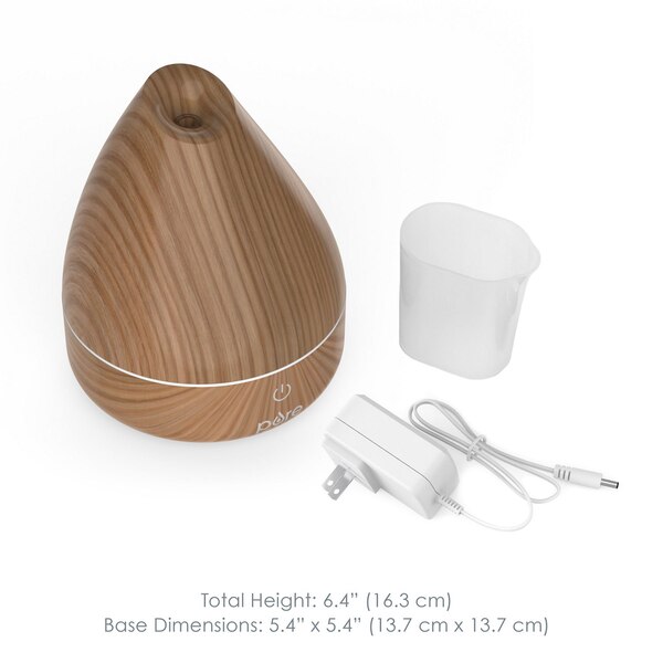 Pure Enrichment PureSpa Natural Aromatherapy Oil Diffuser, Natural