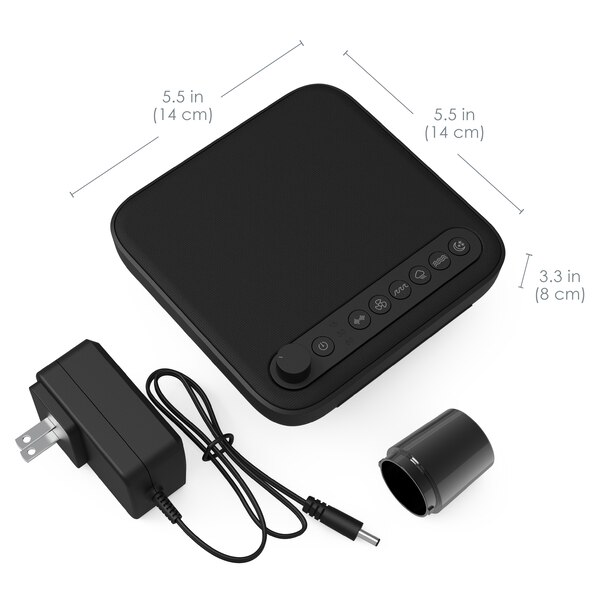 Pure Enrichment Wave Premium Sleep Therapy Sound Machine, Black
