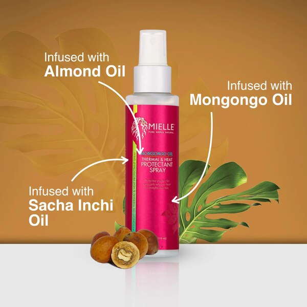 Mielle Mongongo Oil Thermal & Heat Protectant Spray, 4 OZ