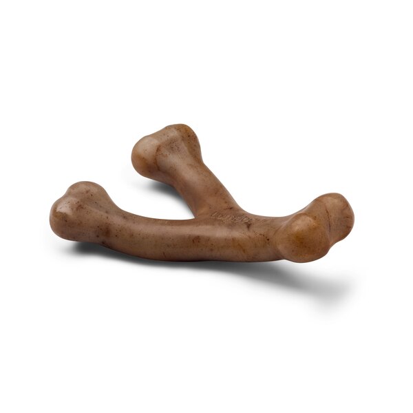 Lumabone Wishbone Bacon Flavor Dog Chew Toy, Small