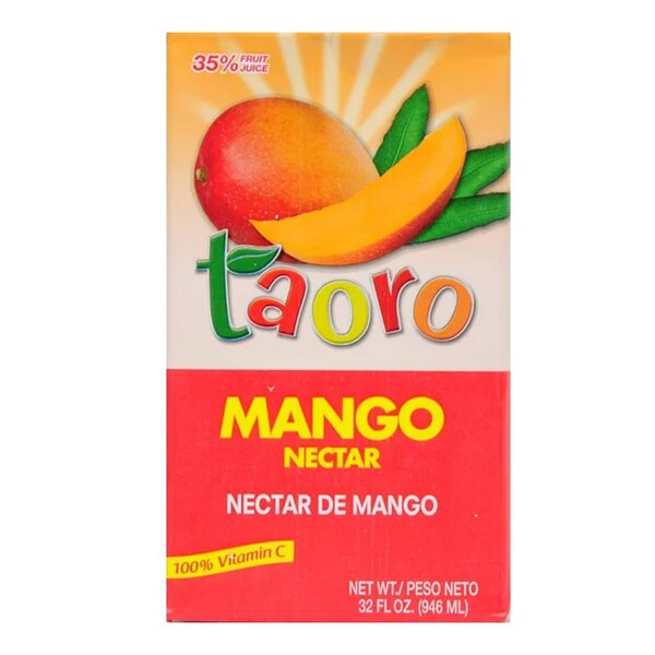 Taoro Nectar de Mango (Mango Nectar) 1 Quart Tetra Pack