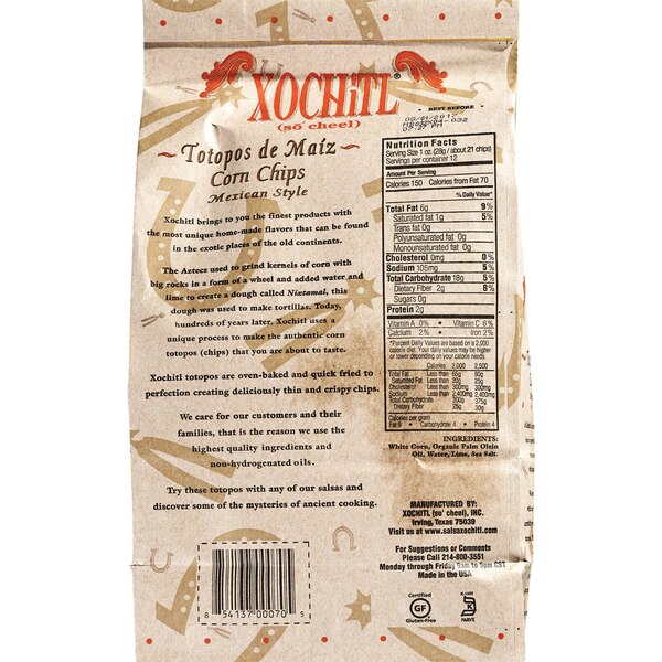 Xochitl Corn Chips with Sea Salt, 12 oz