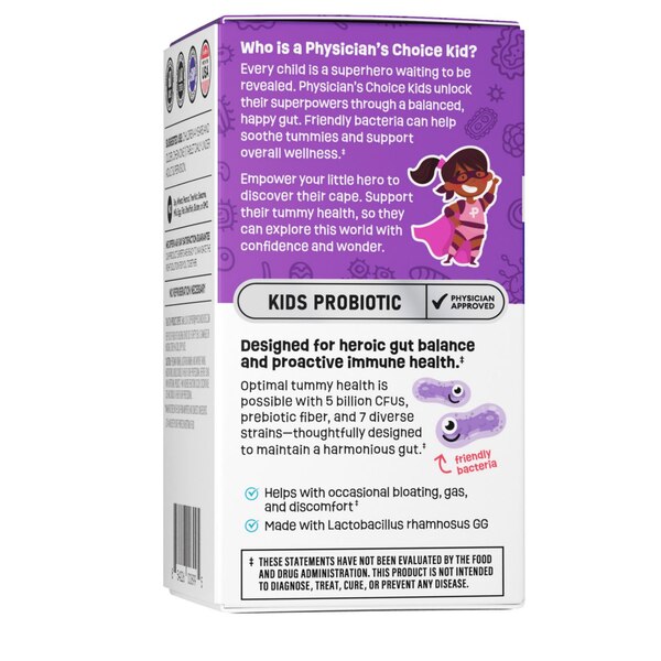 Physician's Choice Kids Probiotic Chewable, Very Berry, 30 CT