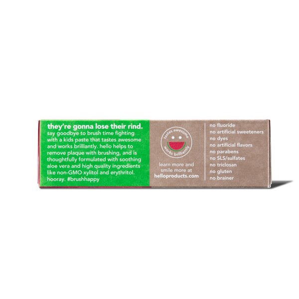 hello Kids Fluoride Free Toothpaste, Fresh Watermelon, 4.2 OZ