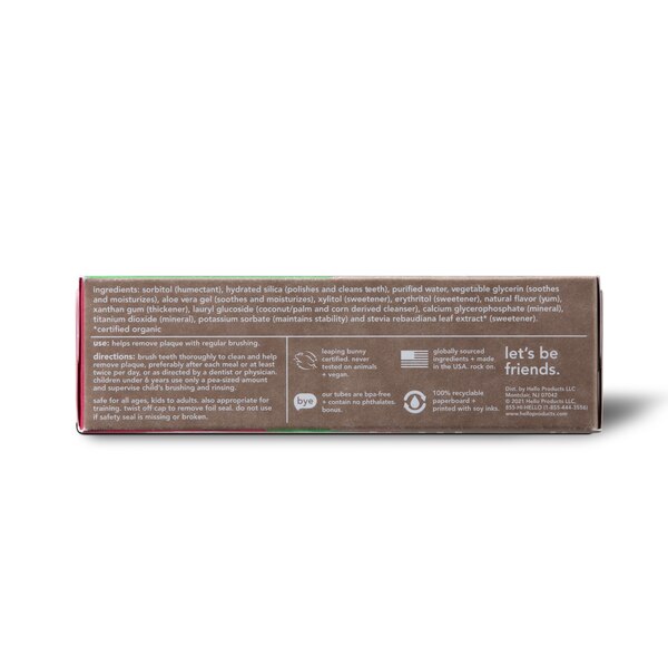 hello Kids Fluoride Free Toothpaste, Fresh Watermelon, 4.2 OZ
