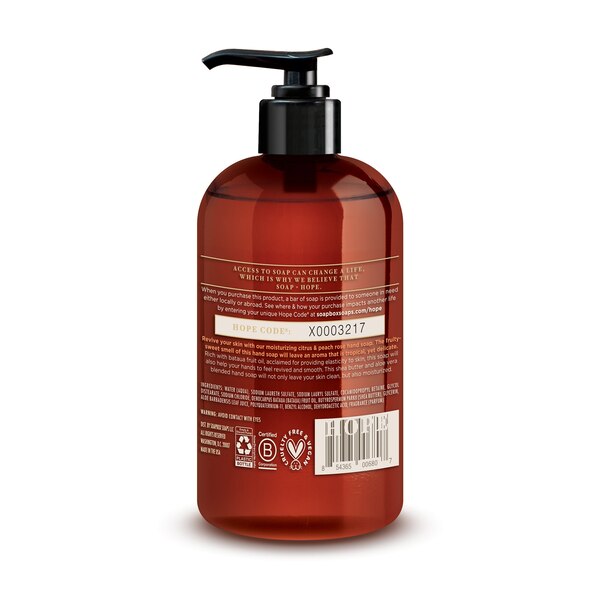 Soapbox Citrus & Peach Rose Reviving Moisture Liquid Hand Soap, 12 OZ