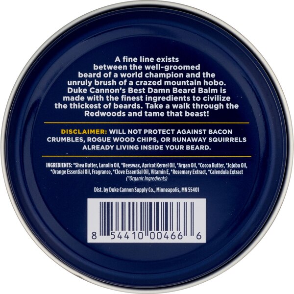 Duke Cannon Best Damn Beard Balm, 1.6 OZ