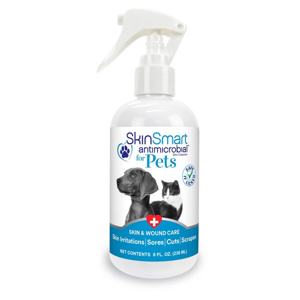 SkinSmart Antimicrobial Skin Cleaner for Pets, 8 OZ