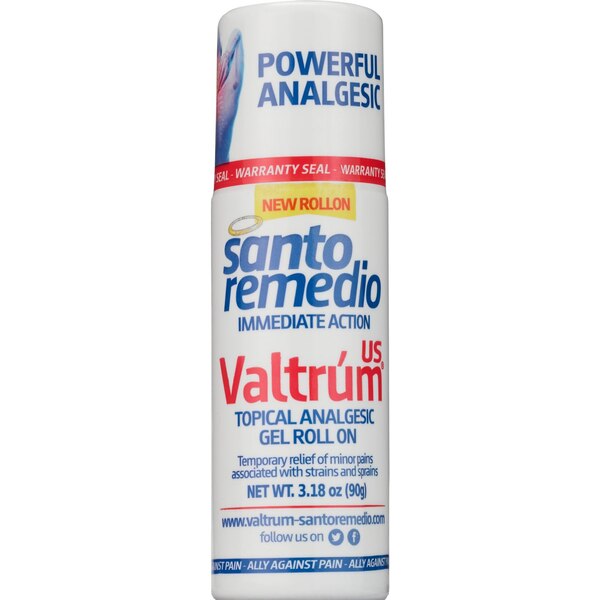 Santo Remedio Valtrum US Topical Analgesic Gel Roll-On, 3.18 OZ