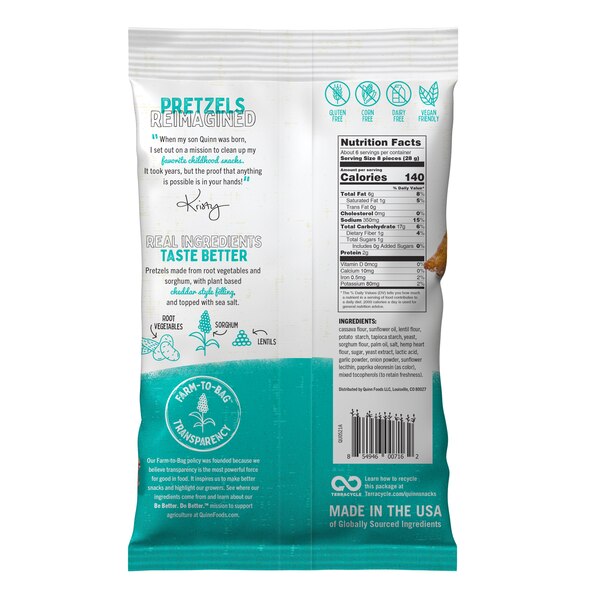 Quinn Plant Based Cheezy Style Filled Pretzel Nuggets, 5.8 oz