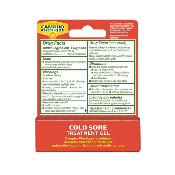 Campho-Phenique Cold Sore Treatment Gel, 1 CT
