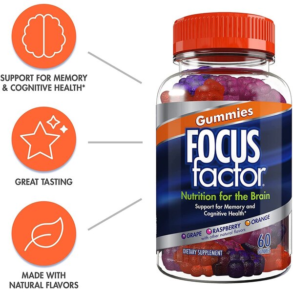 Focus Factor Nutrition for the Brain Gummies, 60 CT