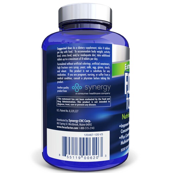 Focus Factor Extra Strength Nutrition for the Brain Plus Multivitamin Tablets