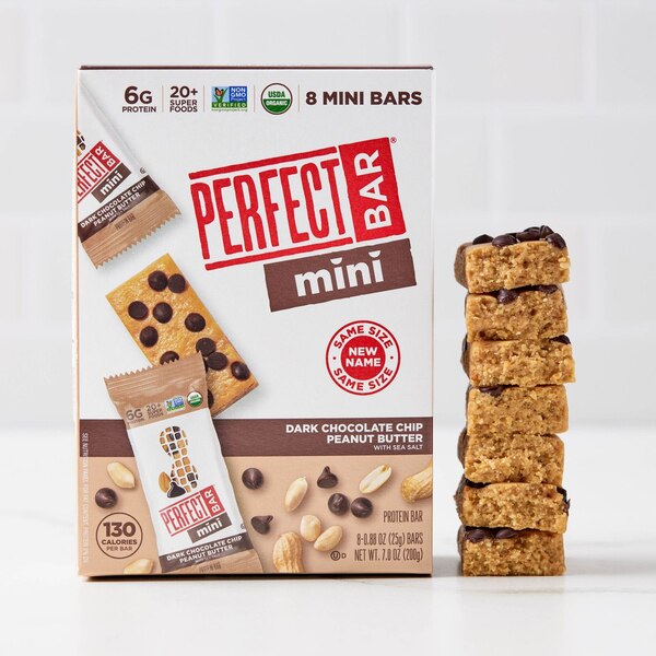 Perfect Bar, Mini Chocolate Chip Peanut Butter Protein Bar, 0.88 Oz, 8 Ct