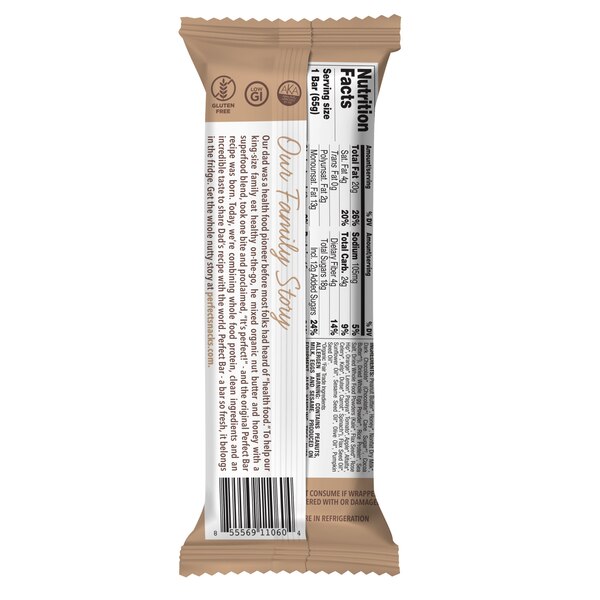 Perfect Bar, Dark Chocolate Chip Peanut Butter Protein Bar, 2.3 oz