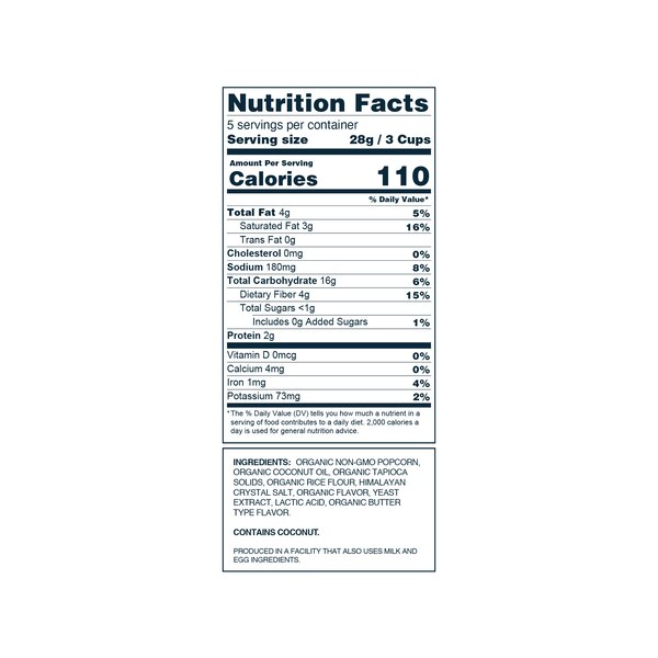 Lesser Evil, White Cheddar Popcorn, 4.6 oz