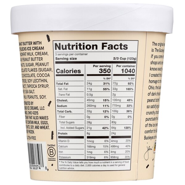 Jeni's Splendid Ice Creams Salted Peanut Butter with Chocolate Flecks, 16 oz