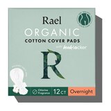 Rael Organic Cotton Pads, Overnight, 12 CT, thumbnail image