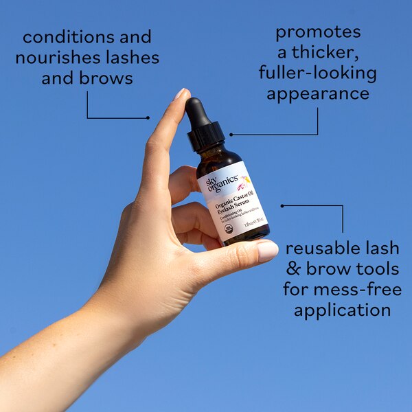 Sky Organics Organic Castor Oil Eyelash Serum, 1 OZ