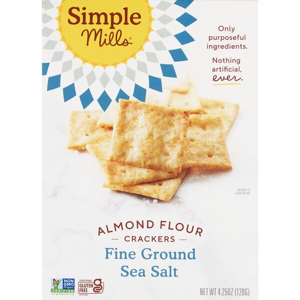 Simple Mills Fine Ground Sea Salt Almond Flour Cracker, 4.25 oz