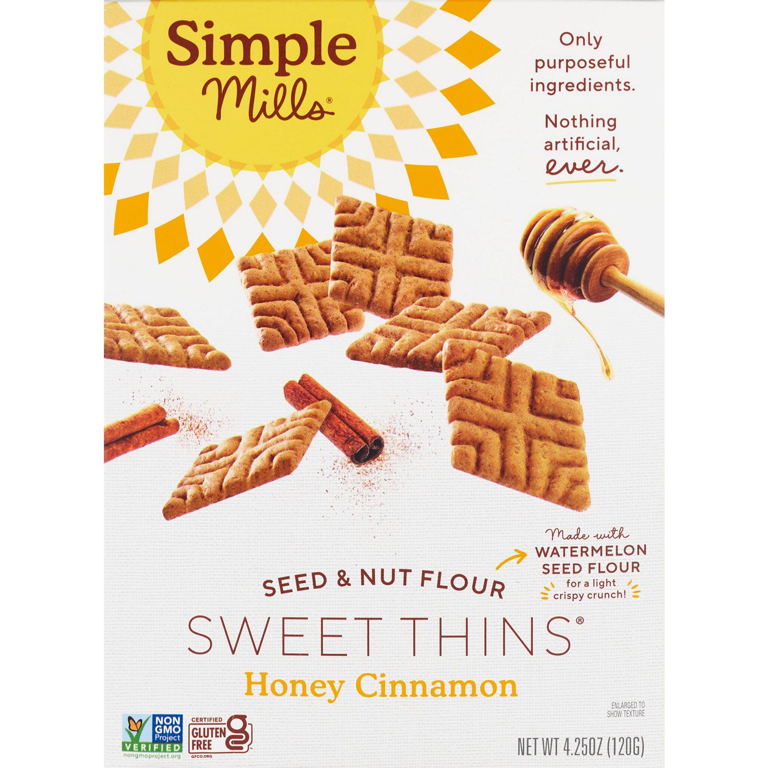 Simple Mills, Honey Cinnamon Sweet Thins, 4.25 oz