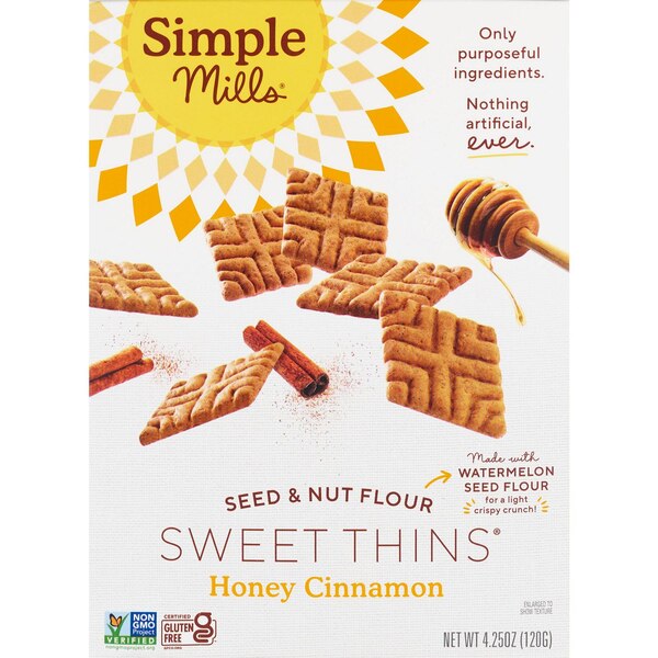 Simple Mills, Honey Cinnamon Sweet Thins, 4.25 oz