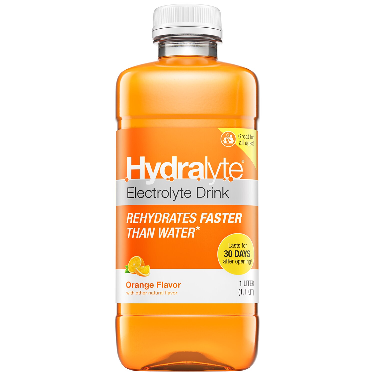 Hydralyte Orange Oral Rehydralytion Solution, Ready to Drink, 1 Liter