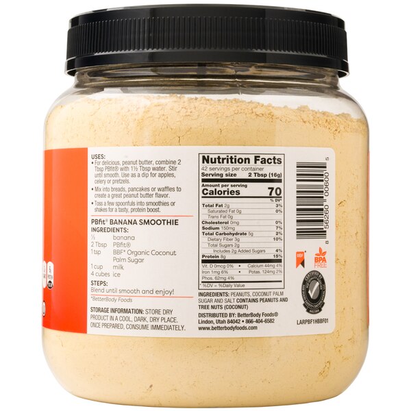 PBfit Peanut Butter Protein Powder Gluten Free, 24 OZ