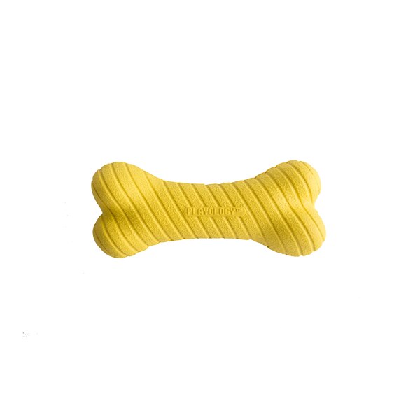 Playology Dual Layer Bone, Peanut Butter, Small