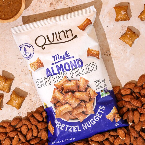 Quinn Maple Almond Butter Filled Pretzel Nuggets, 5 oz
