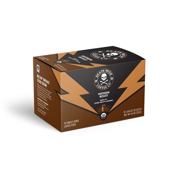 Death Wish Coffee Pods, Medium Roast, 10 ct, 4.1 oz