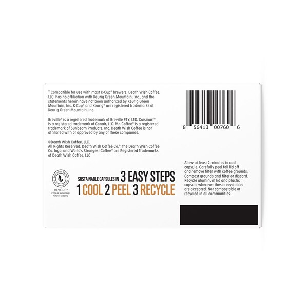 Death Wish Coffee Pods, Medium Roast, 10 ct, 4.1 oz