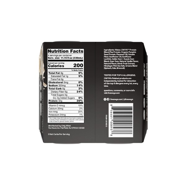 OWYN Pro Elite Vanilla, 4 PK