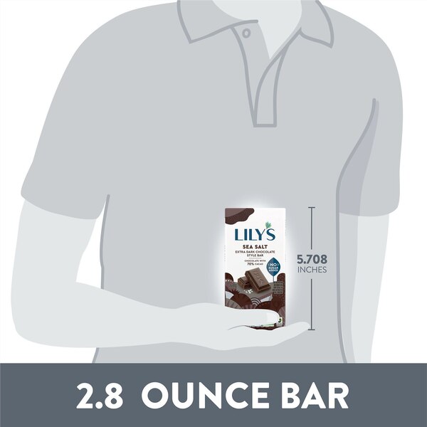 Lily's Salted Almond Stevia Extra Dark Chocolate Bar, 2.8 oz